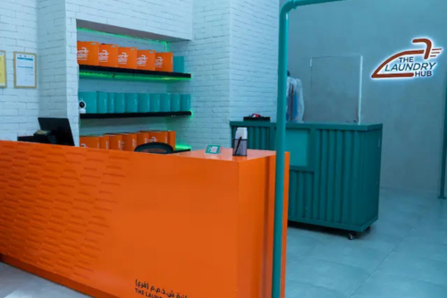 The Laundry Hub modern counter and service area