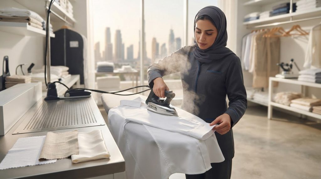 Crisp shirt starch and press in Dubai: prices and turnaround